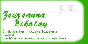 zsuzsanna mikolay business card